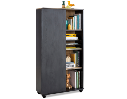 Biblioteca cu spatiu pentru depozitare BLACK 