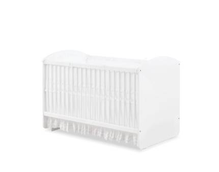 Patut cu balansoar alb (70x130cm) BABY COTTON 