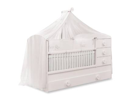 Patut transformabil cu pat suplimentar (80x180cm) BABY COTTON 