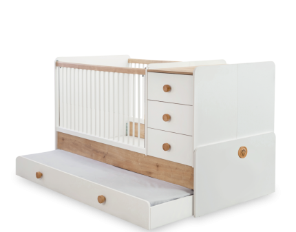 Patut transformabil cu pat suplimentar (80x180cm) NATURA BABY