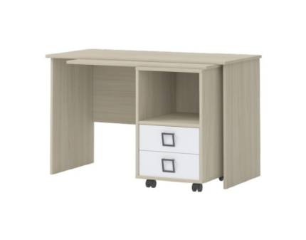 Birou cu corp suplimentar cu 2 sertare 125x60xH76cm KIKI NATURAL