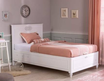 Pat cu lada (100x200cm) ROMANTICA 