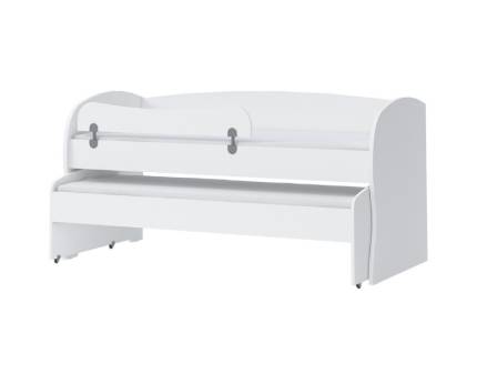 Pat (90x200cm) cu pat suplimentar (80x190cm) KIKI WHITE