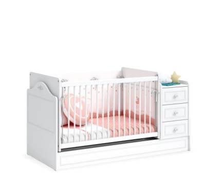 Patut transformabil (70x115-70x160cm) ROMANTICA BABY
