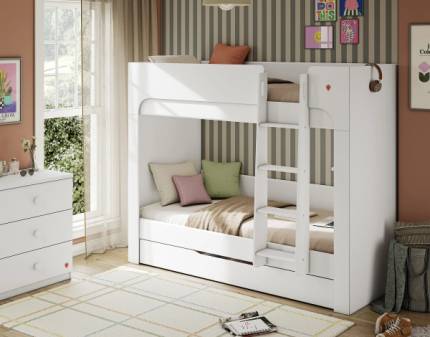 Pat supraetajat (90x200cm) VARIA WHITE