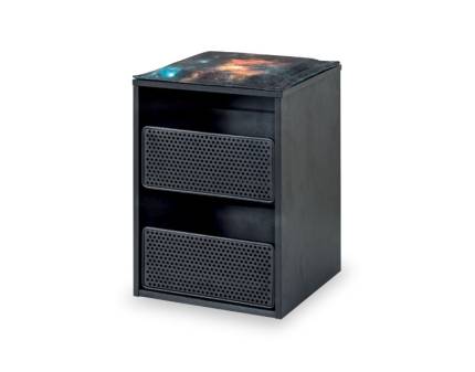 Noptiera cu sertare DARK METAL 