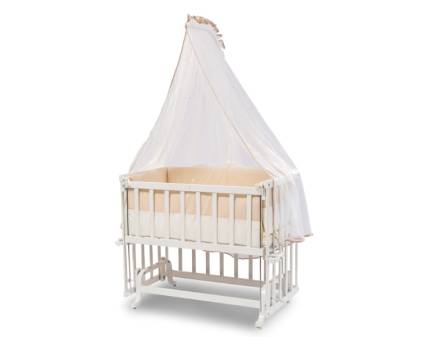 Patut lateral pentru pat cu saltea si accesorii (50x90cm) SERENITY 