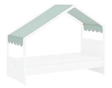 Copertina laterala verde pentru acoperis MONTES WHITE 