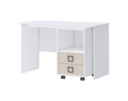 Birou cu corp suplimentar cu 2 sertare 125x60xH76cm KIKI SAND