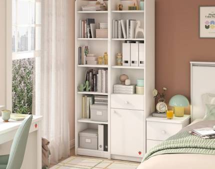 Biblioteca cu sertare VARIA WHITE